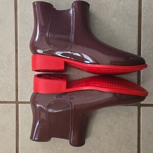 American Apparel Red Rain Boots